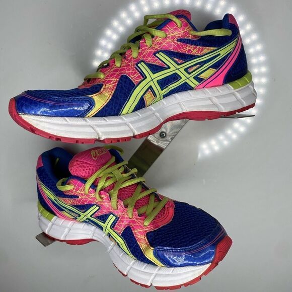 Asics Gel Excite 2   Pink Green Blue Sze 9,5 T473N - Picture 1 of 4
